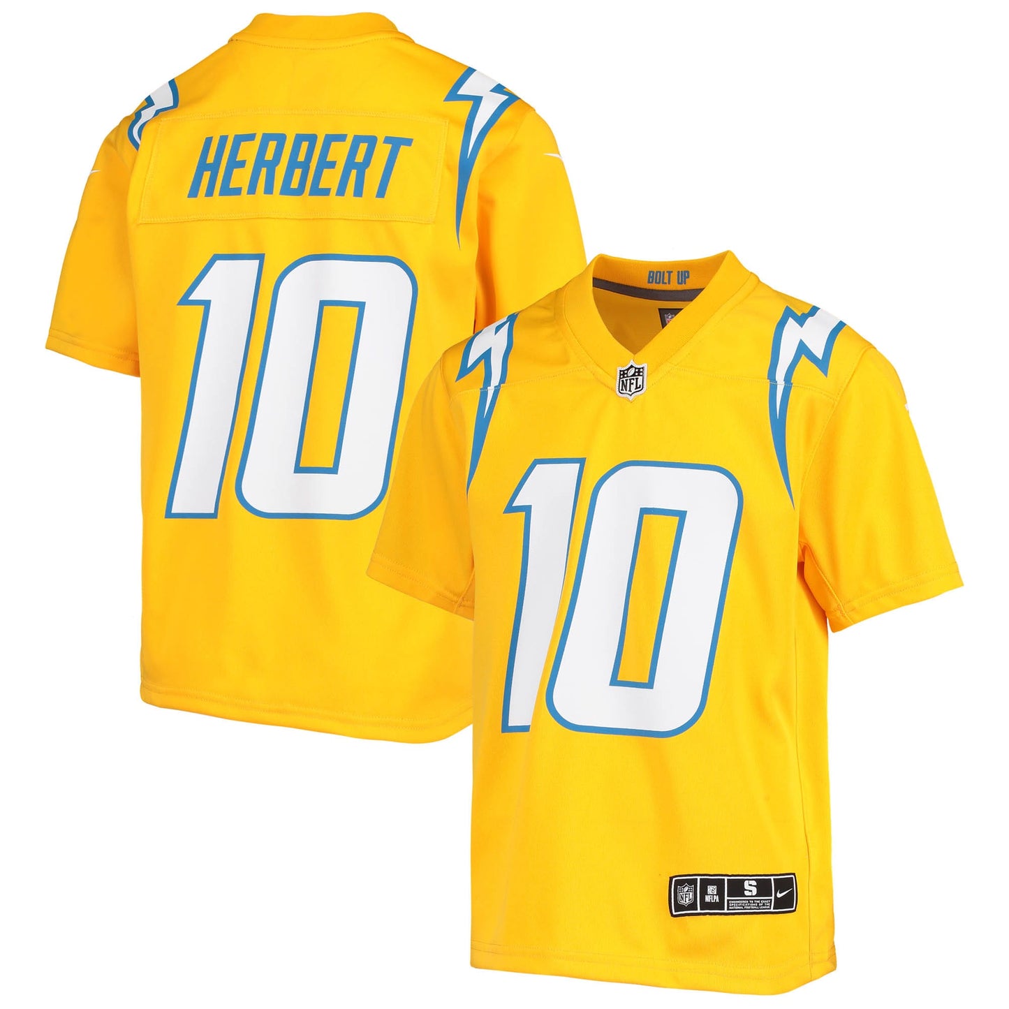 Justin Herbert Los Angeles Chargers Nike Youth Inverted Team Game Jersey - Gold