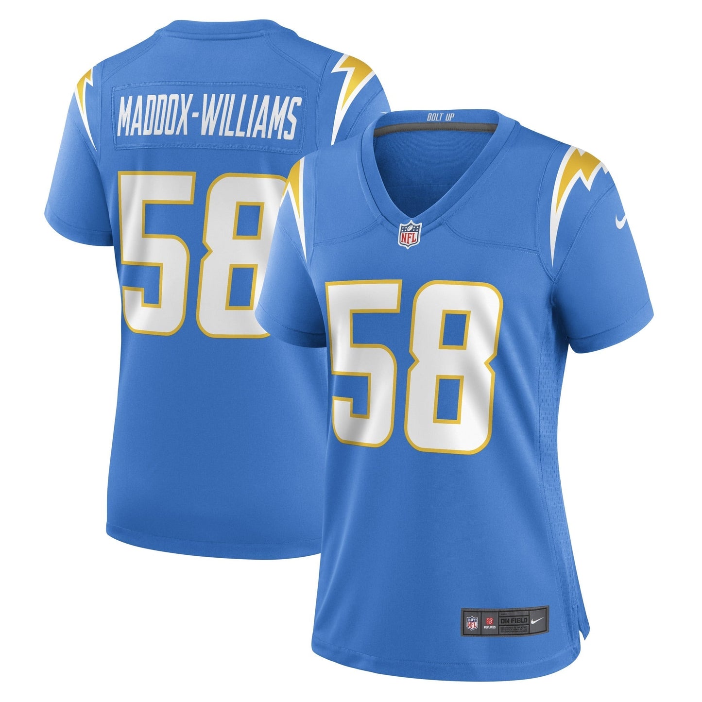 Women's Nike Tyreek Maddox-Williams Powder Blue Los Angeles Chargers Game Player Jersey