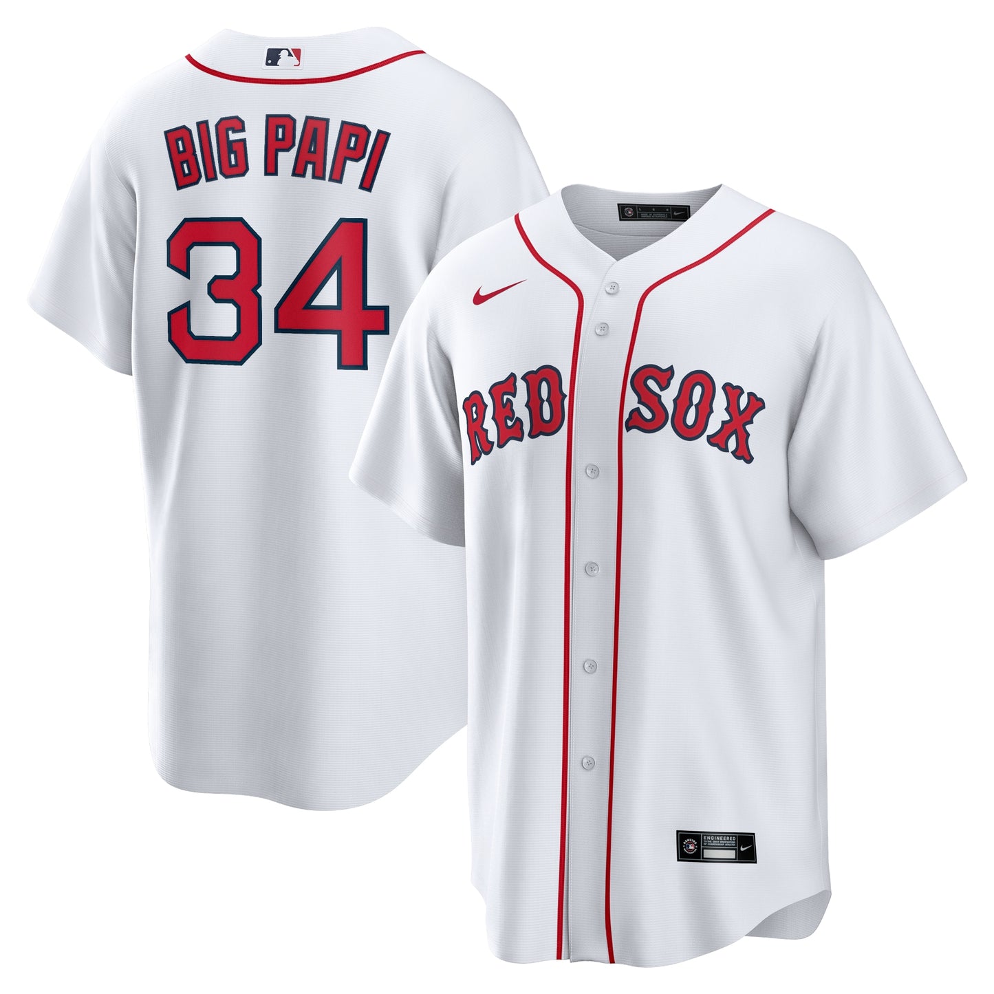 David Ortiz Boston Red Sox Nike Big Papi Replica Jersey - White