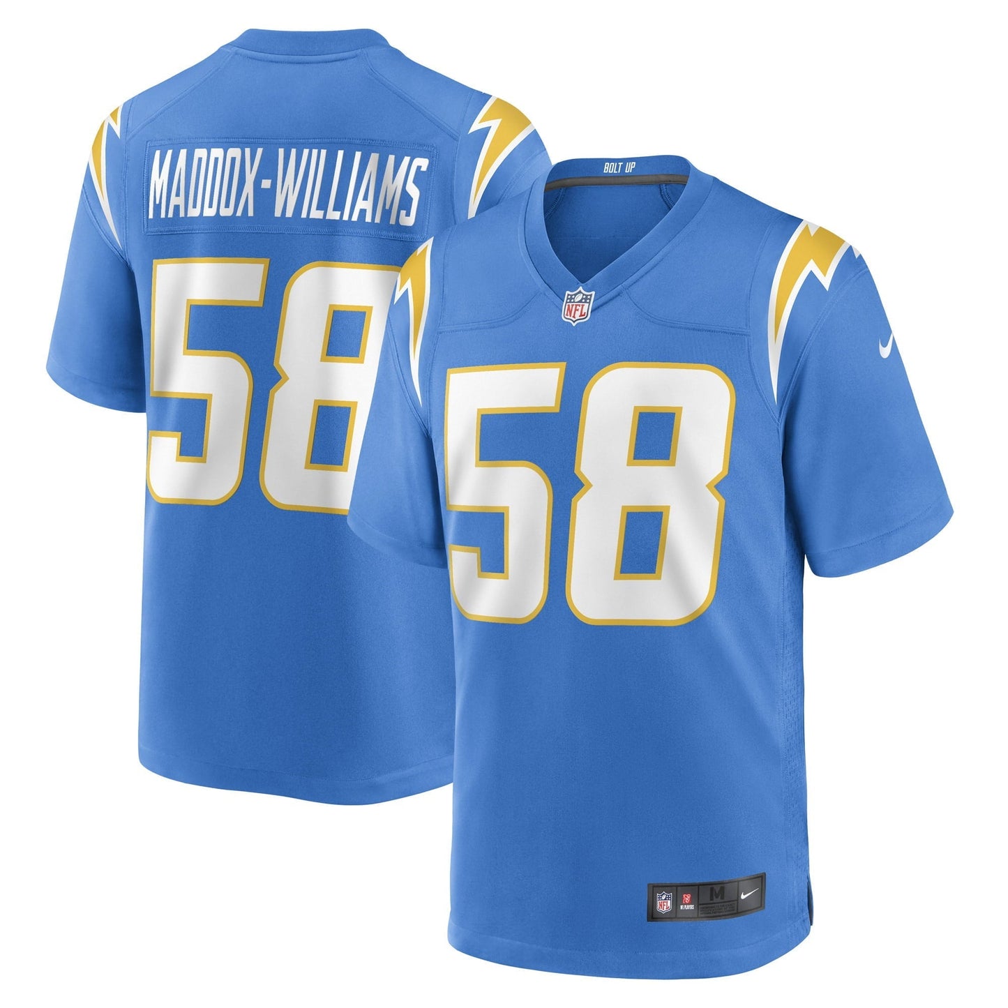 Men's Nike Tyreek Maddox-Williams Powder Blue Los Angeles Chargers Game Player Jersey