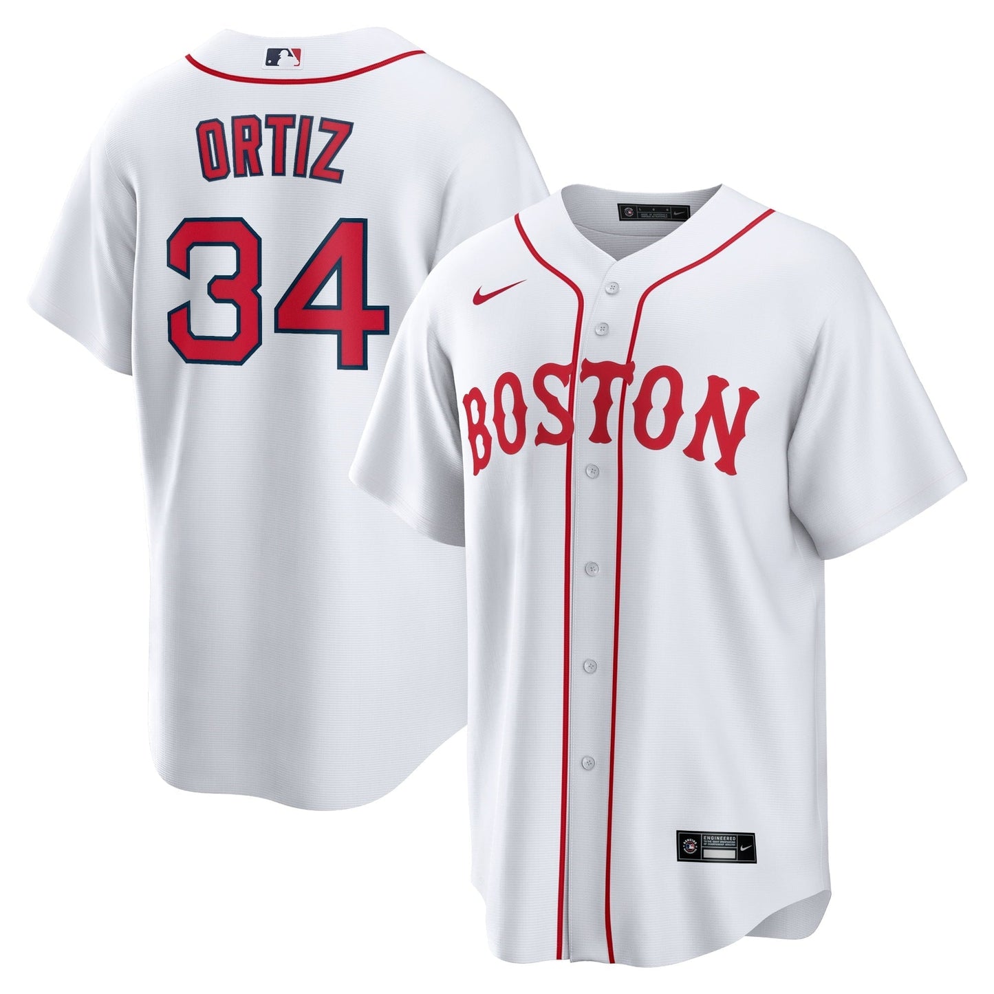 Men's Nike David Ortiz White Boston Red Sox Alternate Replica Player Jersey