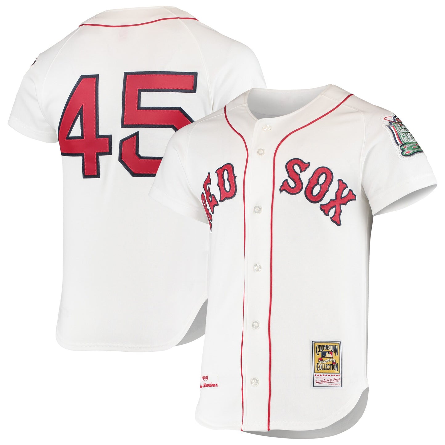 Pedro Martinez Boston Red Sox Mitchell & Ness 1999 Cooperstown Collection Home Authentic Jersey - White