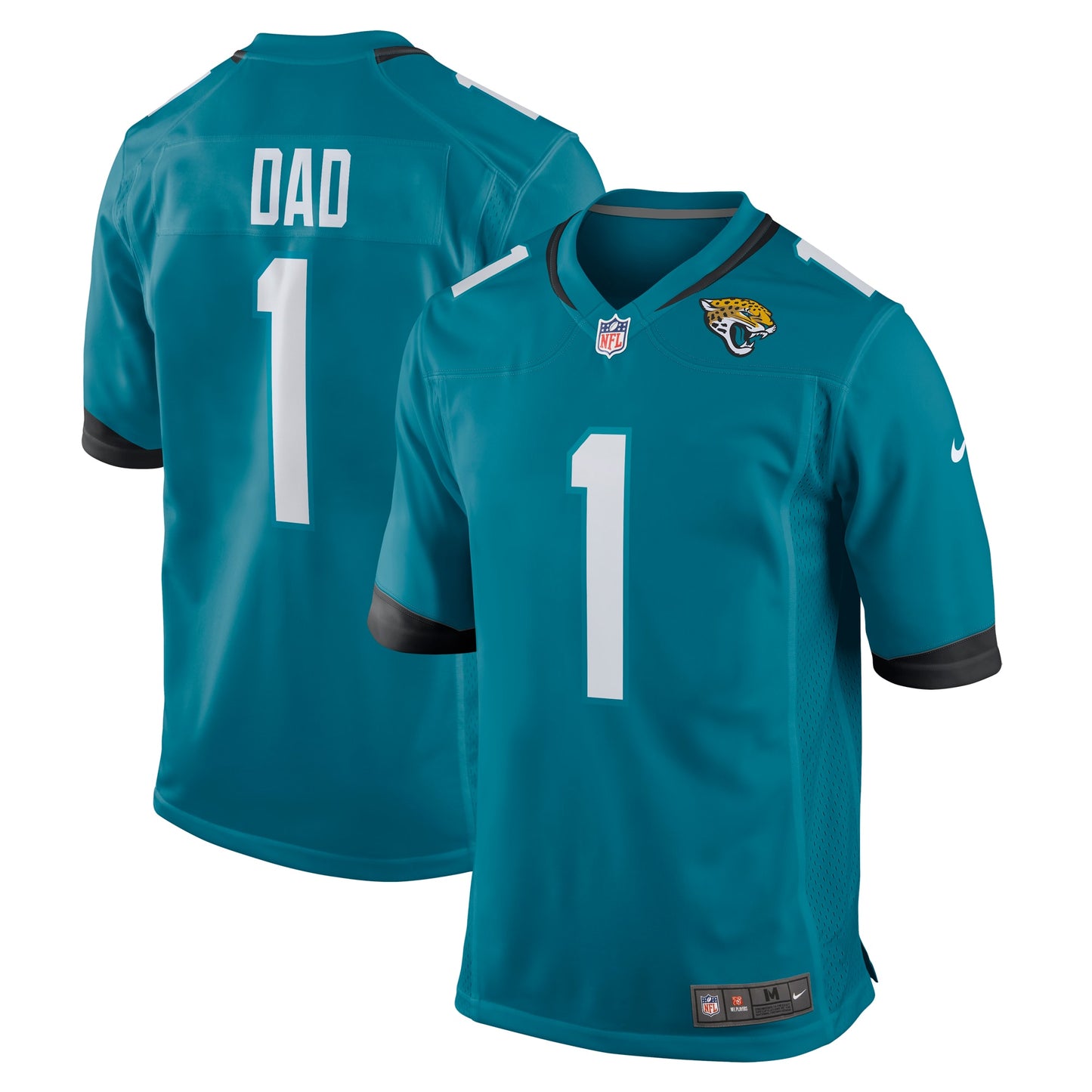 Number 1 Dad Jacksonville Jaguars Nike Game Jersey - Teal