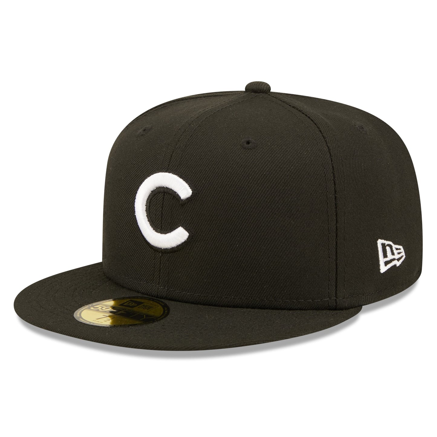 Chicago Cubs New Era Team Logo 59FIFTY Fitted Hat - Black