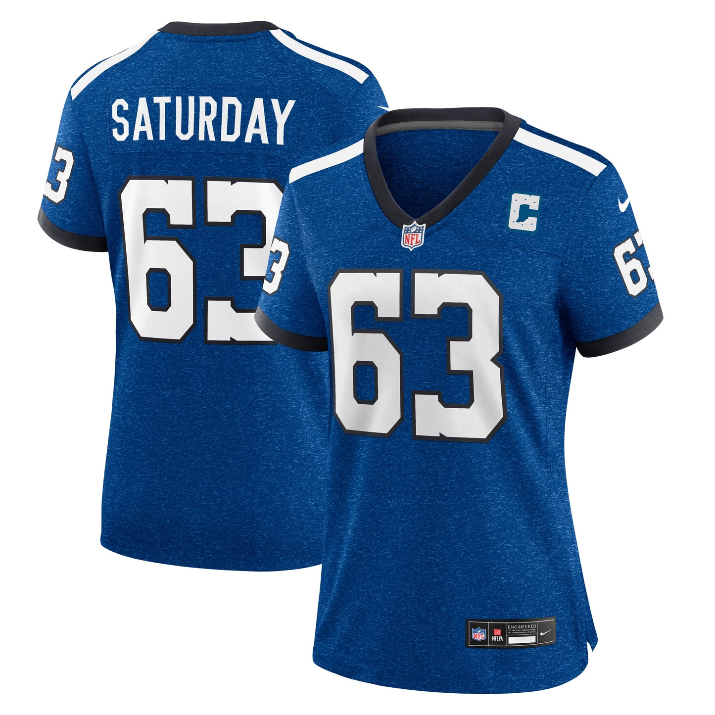Jeff Saturday Indianapolis Colts Nike Women's Indiana Nights Alternate Game Jersey - Royal