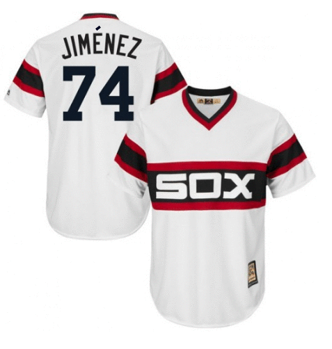 Youth Eloy Jimenez Chicago White Sox Majestic White 1983 Alternate Cool Base Replica Jersey
