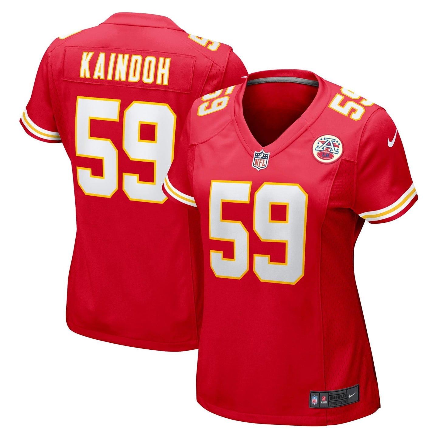 Women's Nike Joshua Kaindoh Red Kansas City Chiefs Game Jersey