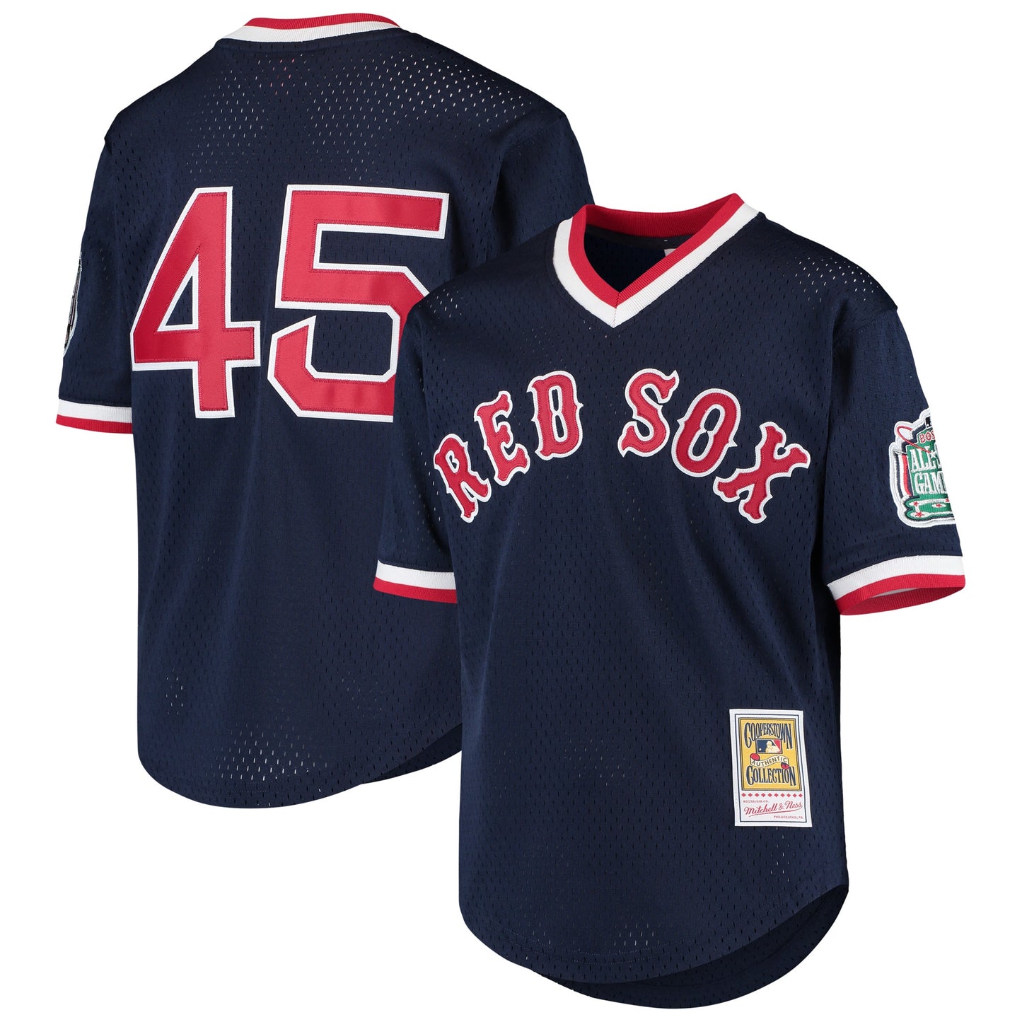 Pedro Martinez Boston Red Sox Mitchell & Ness Youth Cooperstown Collection Mesh Batting Practice Jersey - Navy