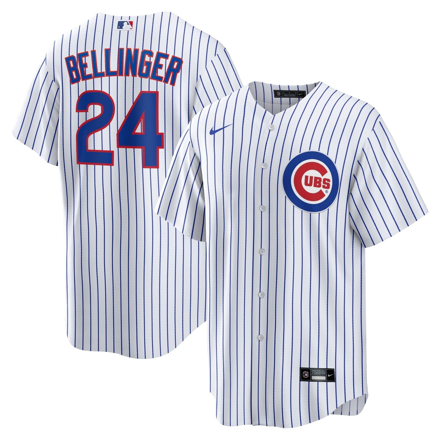 Men's Nike Cody Bellinger White/Royal Chicago Cubs Home Official Replica Player Jersey