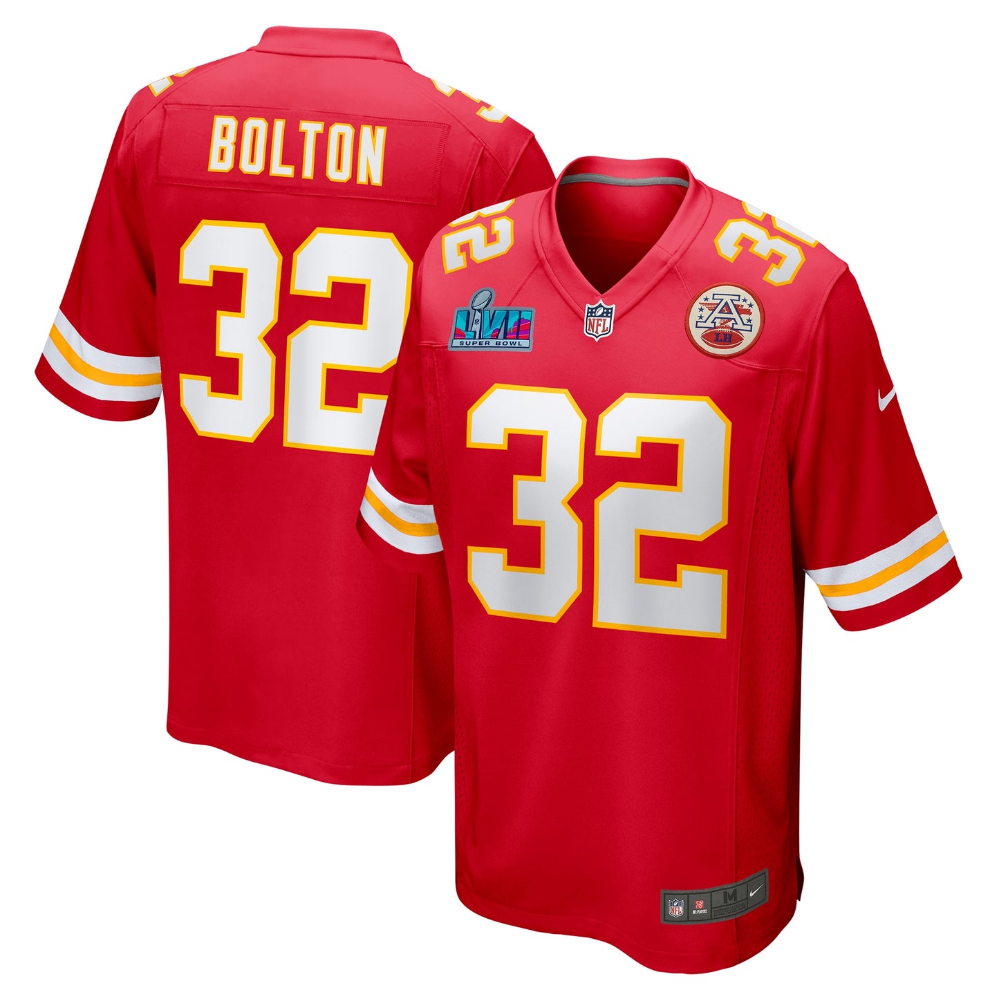 Nick Bolton Kansas City Chiefs Nike Super Bowl LVII Patch Game Jersey - Red