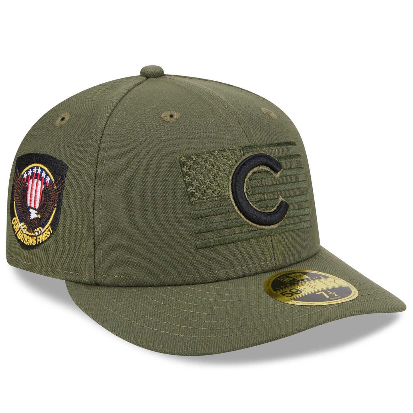 Chicago Cubs New Era 2023 Armed Forces Day Low Profile 59FIFTY Fitted Hat - Green