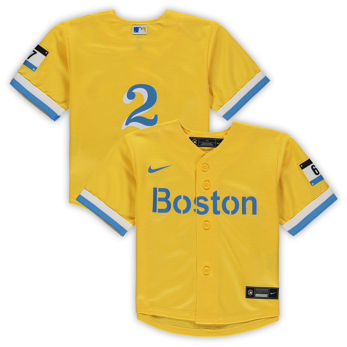 Xander Bogaerts Boston Red Sox Nike Infant City Connect Script Replica Jersey - Gold
