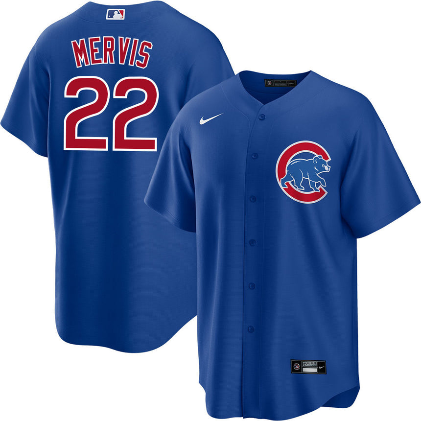 Men's Matt Mervis Chicago Cubs Alternate Royal Blue Premium Stitch Replica Jersey