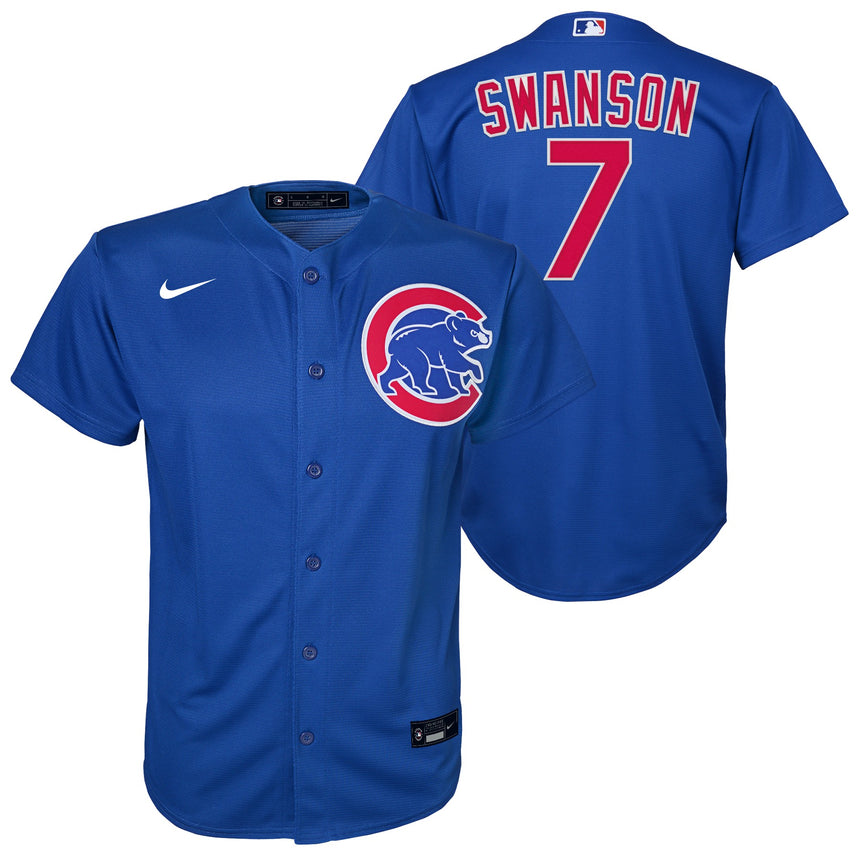 Youth Dansby Swanson Chicago Cubs Royal Blue Alternate Replica Jersey