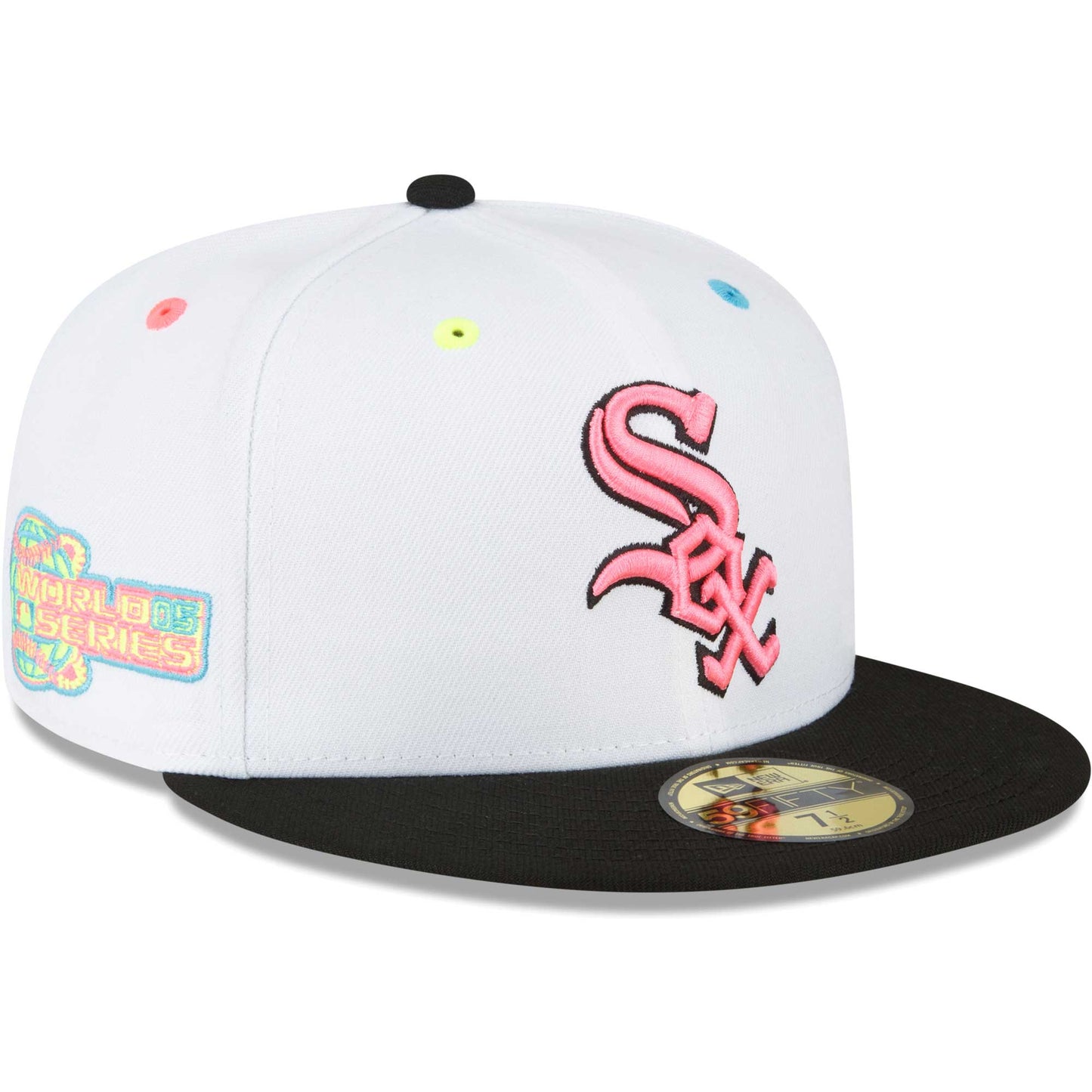 Chicago White Sox New Era Neon Eye 59FIFTY Fitted Hat - White