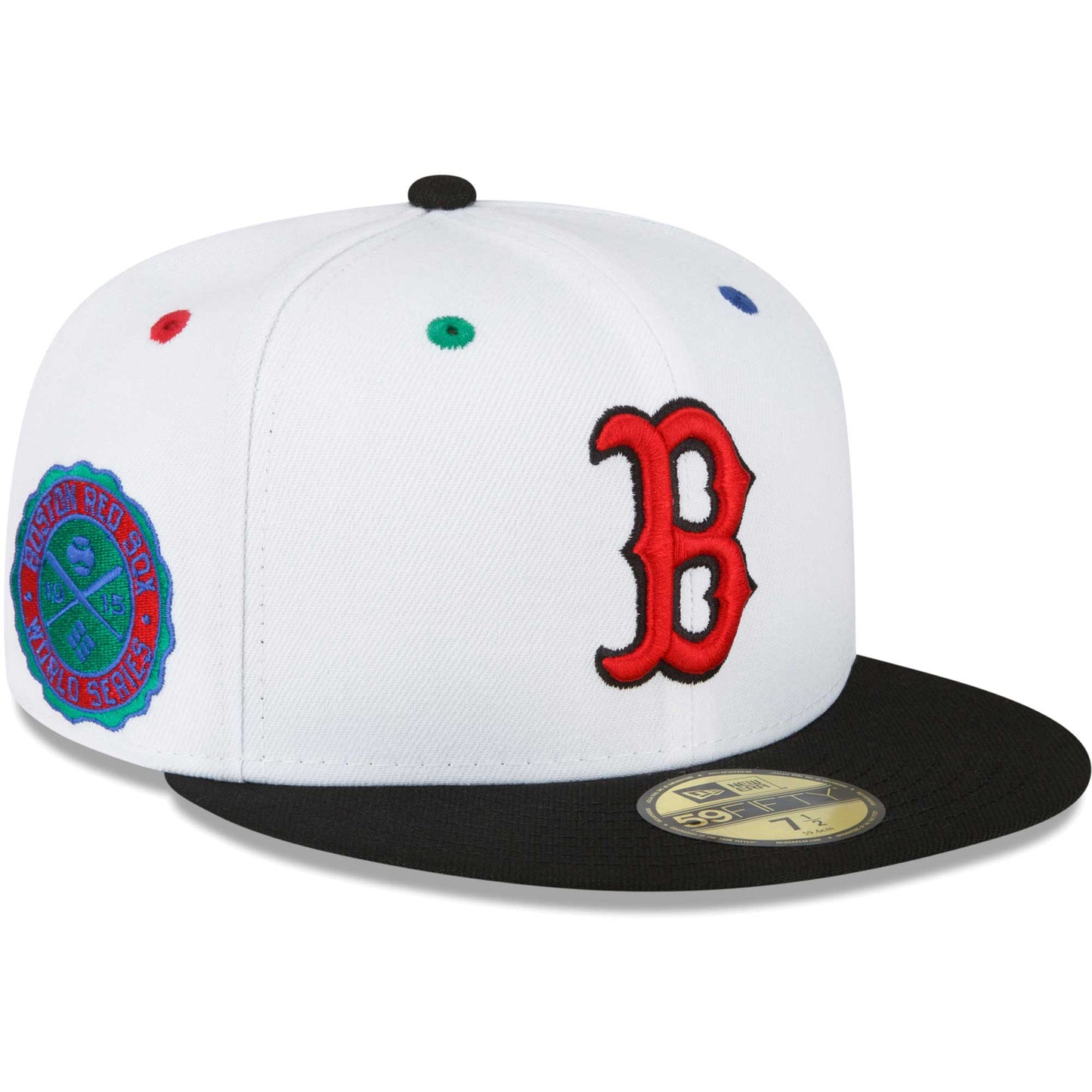 Boston Red Sox New Era 1915 World Series Primary Eye 59FIFTY Fitted Hat - White/Black
