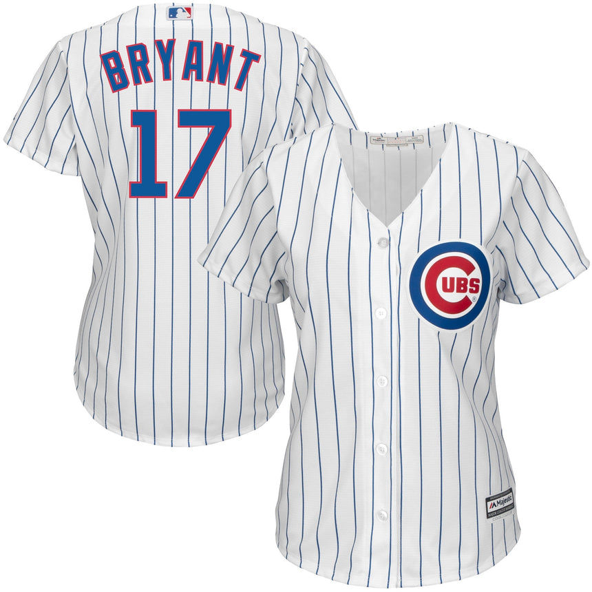 Women's Chicago Cubs Kris Bryant Majestic White Home Cool Base Player Jersey