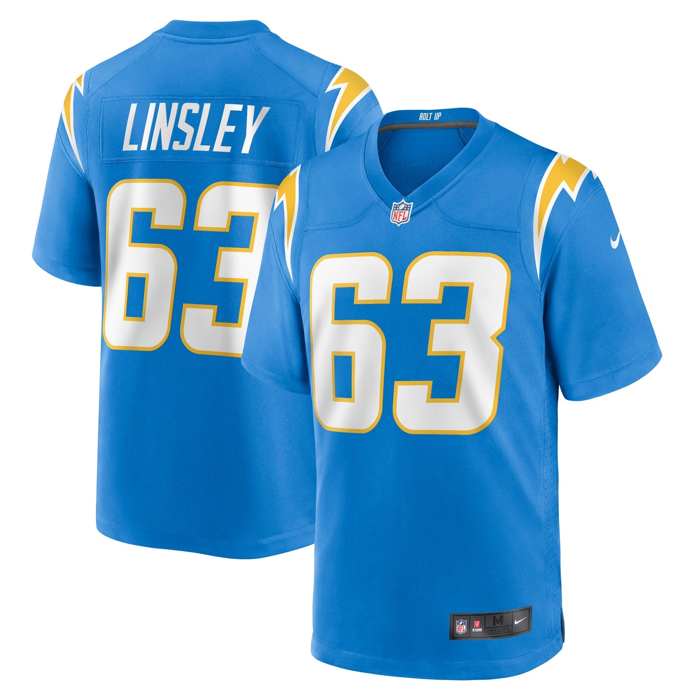Corey Linsley Los Angeles Chargers Nike Game Player Jersey - Powder Blue