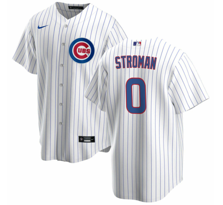 Men's Chicago Cubs Marcus Stroman White Home Premium Stitch Replica Jersey