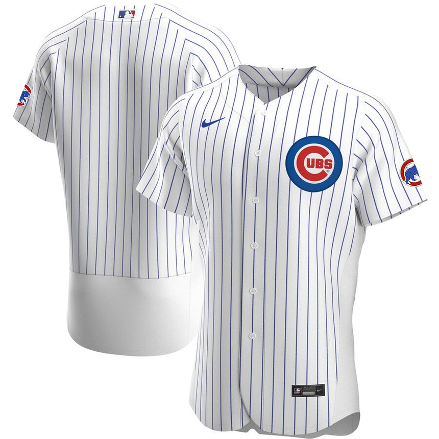 Men's Chicago Cubs White Home Authentic Official Team Jersey