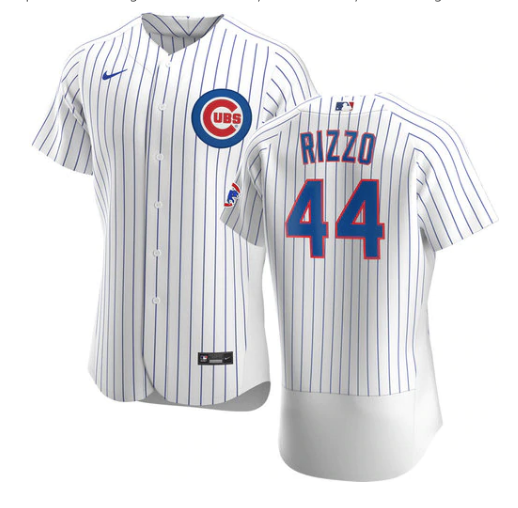 Men's Chicago Cubs Anthony Rizzo White Home Authentic Player Jersey