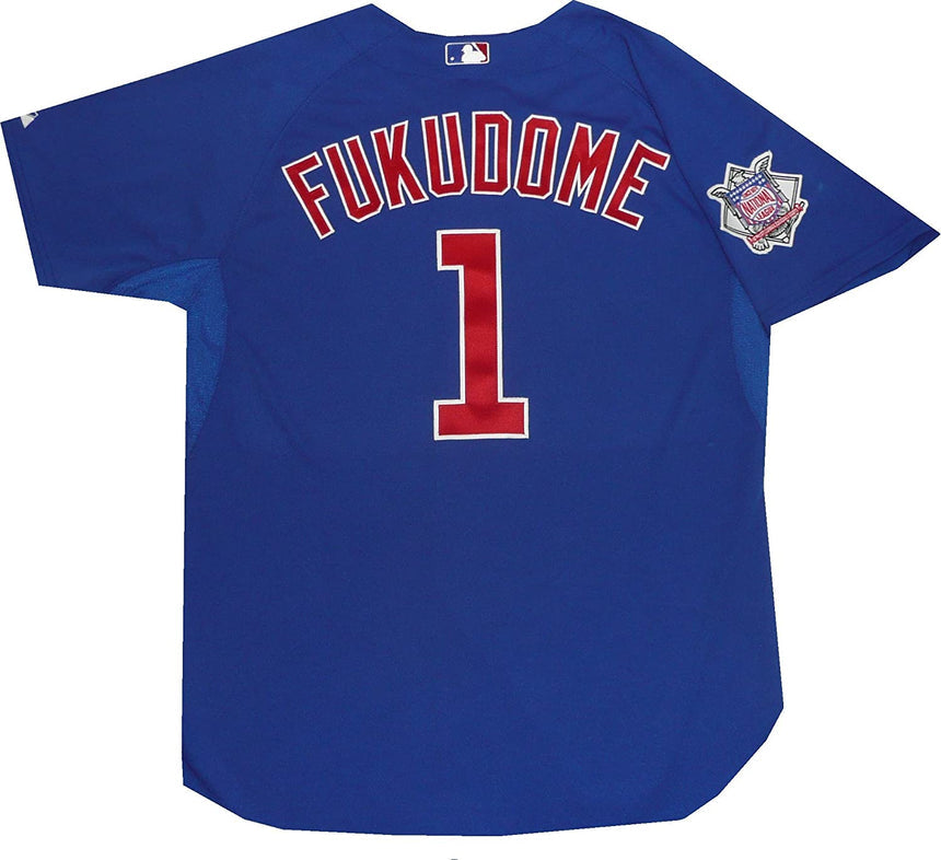 Men's Kosuke Fukudome Chicago Cubs Blue Alternate Authentic Jersey